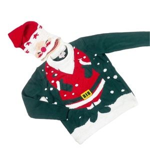Santa Christmas Sweater and Hat